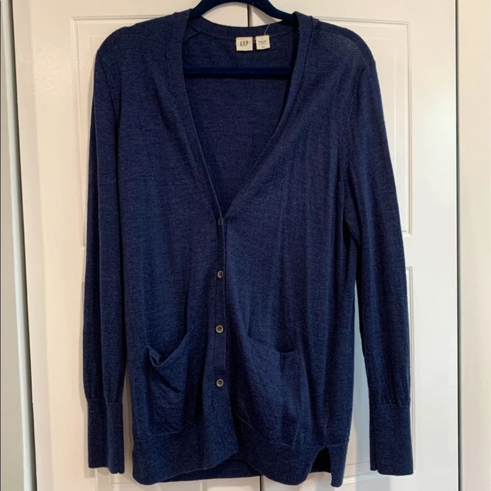 Gap cardigan sweater, blue, size large